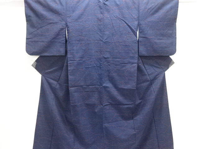 JAPANESE KIMONO / ANTIQUE KIMONO / SILK / TSUMUGI / WOVEN CLOUD